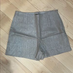 Zara Shiny High Waisted Shorts